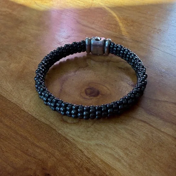 LAGOS Black Caviar Black Ceramic Beaded Bracelet 9mm - Picture 2 of 4